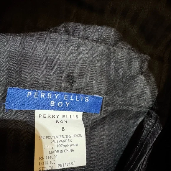 Perry Ellis Indigo Blue Tuxedo 5-Piece Set Boy Size 8 - Picture 5 of 10